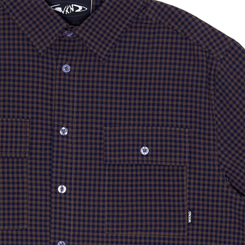 WKND Wilson Shirt - Navy/Brown