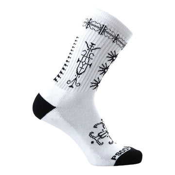 Psockadelic Skatchewan Socks - White