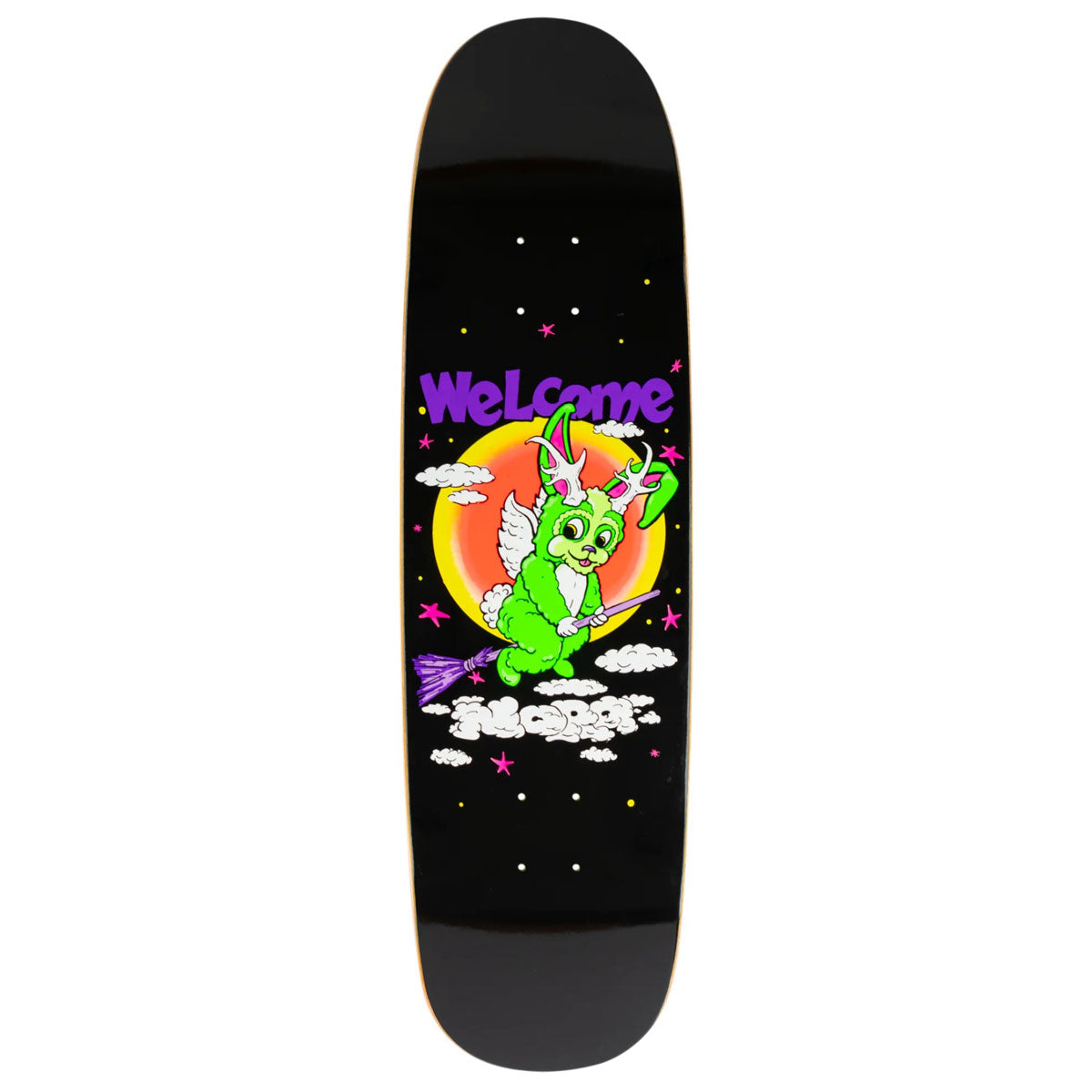 Welcome Full Moon Nora On A Sphynx Skateboard Deck - Black - 8.80