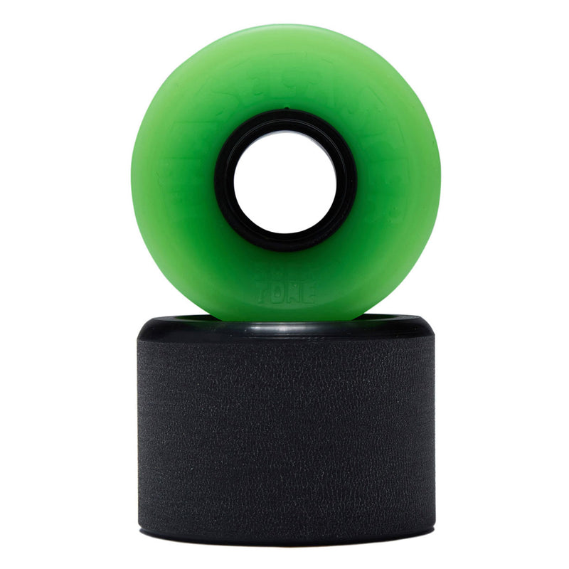The Heated Wheel Phasecaster Sofa Tone 78a Cruiser Skateboard Wheels - Black/Green - 56mm