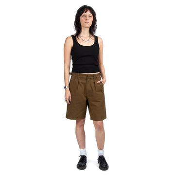 CCS Pleated Chino Shorts - Brown