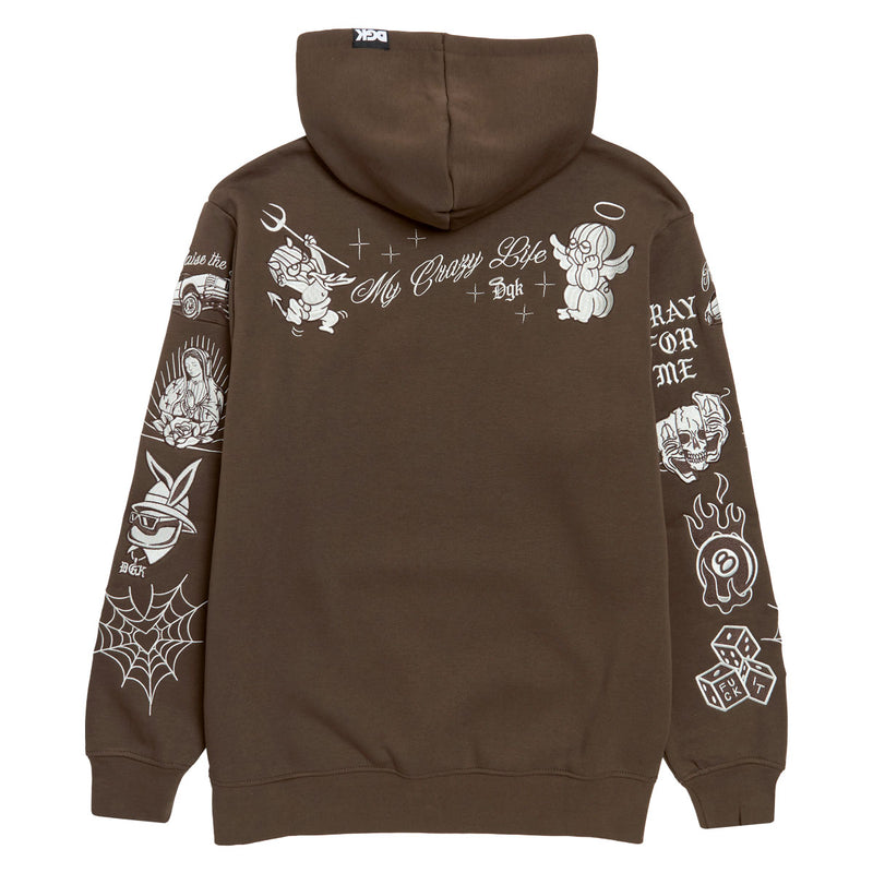 DGK Crazy Life Hoodie - Brown