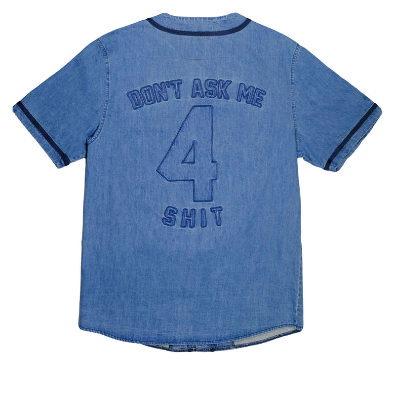 Snack Don’t Ask Baseball Jersey - Denim