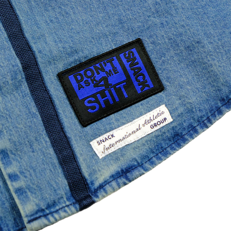 Snack Don’t Ask Baseball Jersey - Denim