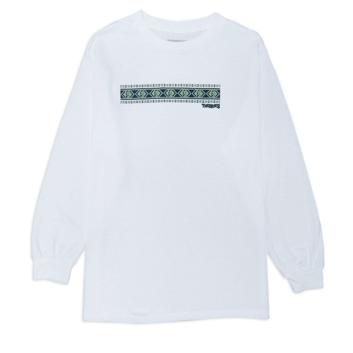 Theories Easter Island Vacation Long Sleeve T-Shirt - White image 1