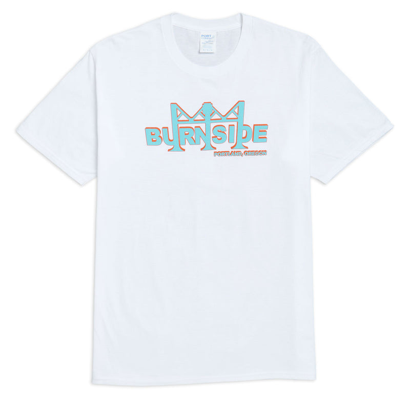 Burnside Official T-Shirt - White/Teal