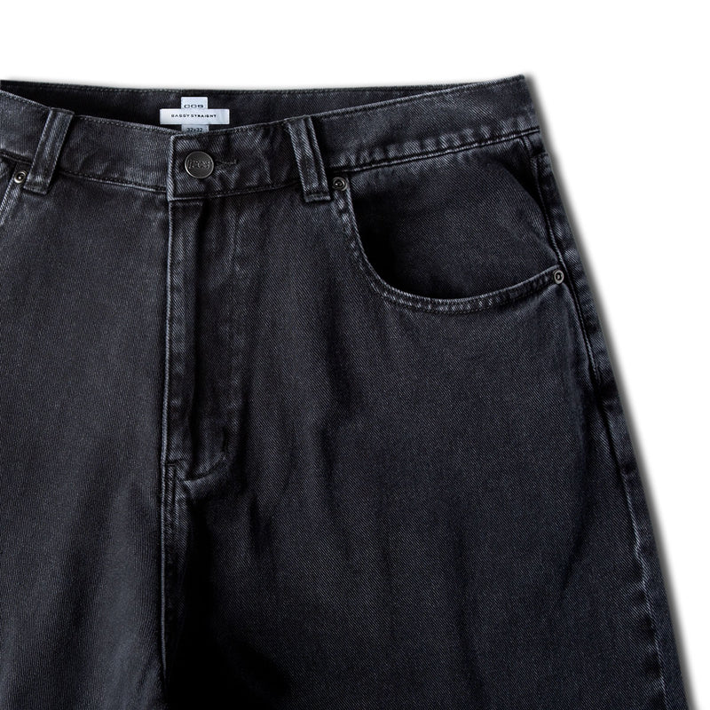 CCS Baggy Straight Denim Jeans - Acid Black