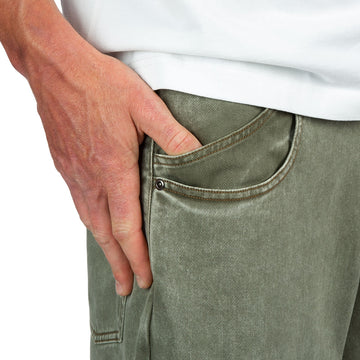 CCS Baggy Straight Denim Jeans - Faded Olive