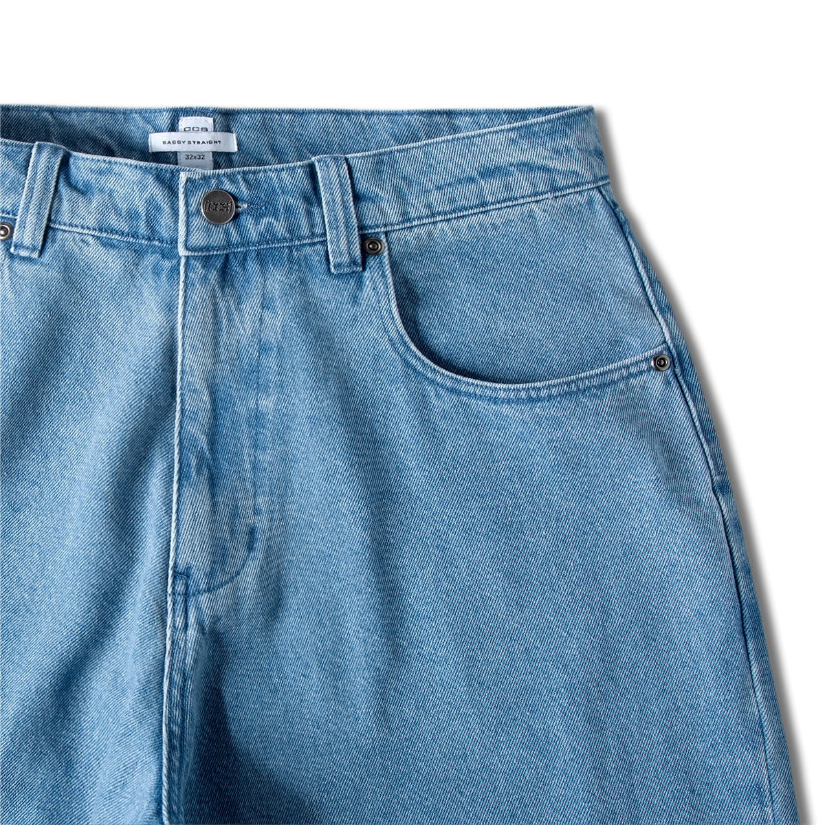 CCS Baggy Straight Denim Jeans - Rinsed Blue