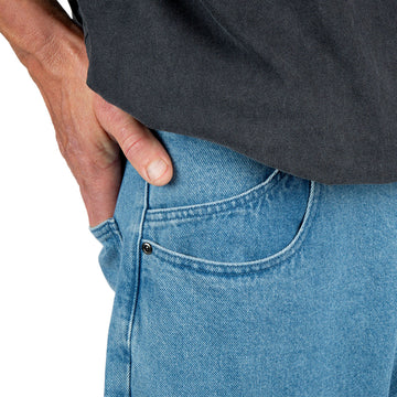 CCS Baggy Straight Denim Jeans - Rinsed Blue