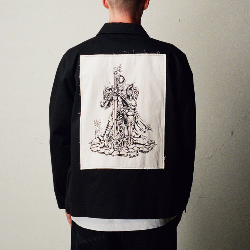 Welcome Paladin Long Sleeve Twill Patch Shirt - Black