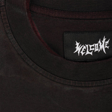 Welcome Weep Overprint T-Shirt - Black/Plum