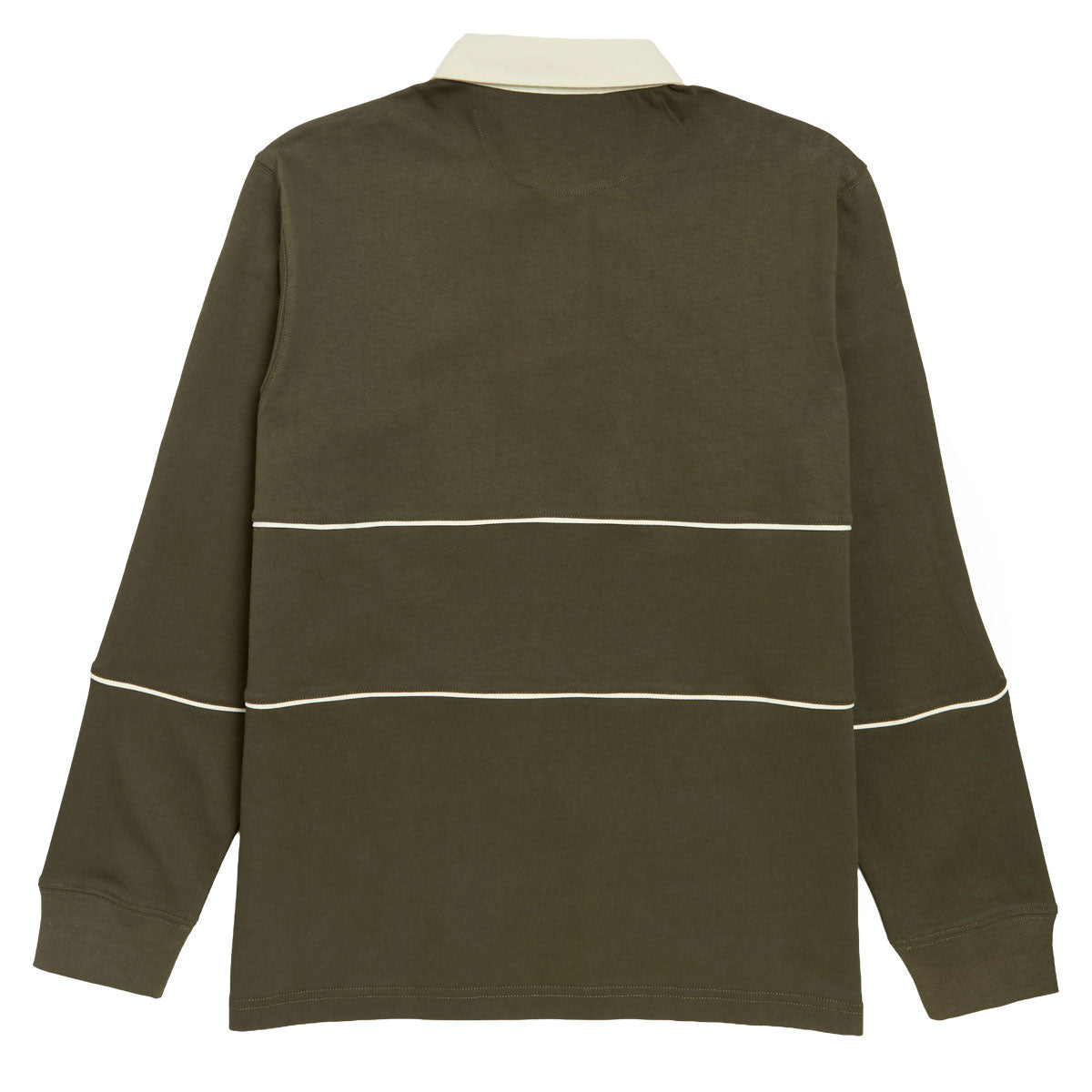 Autumn Piping Long Sleeve Rugby Shirt - Army image 2