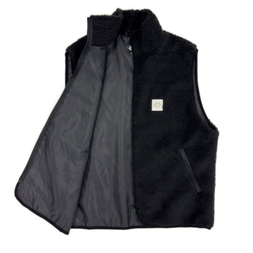 Magenta Norte Sherpa Vest - Black