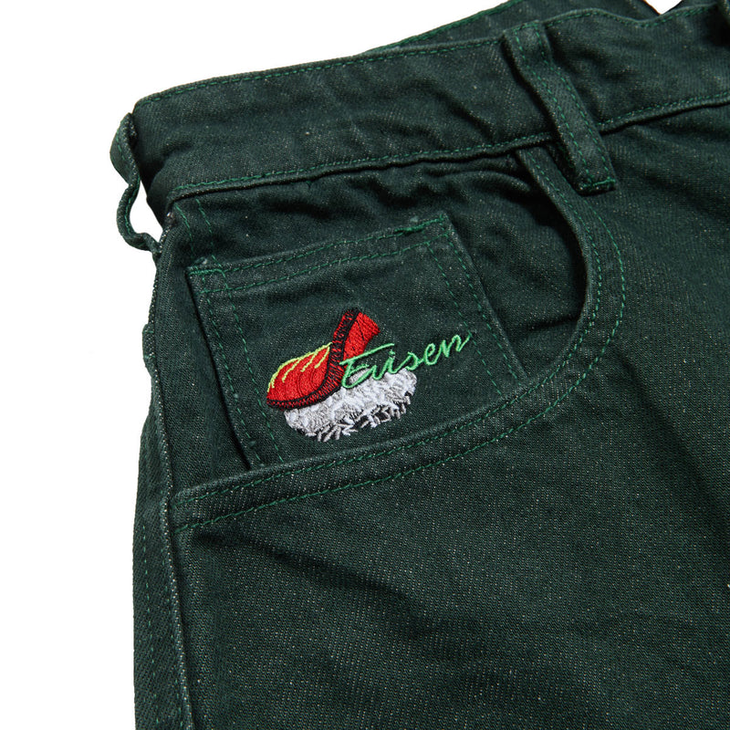 Evisen Sushi Denim Shorts - Green