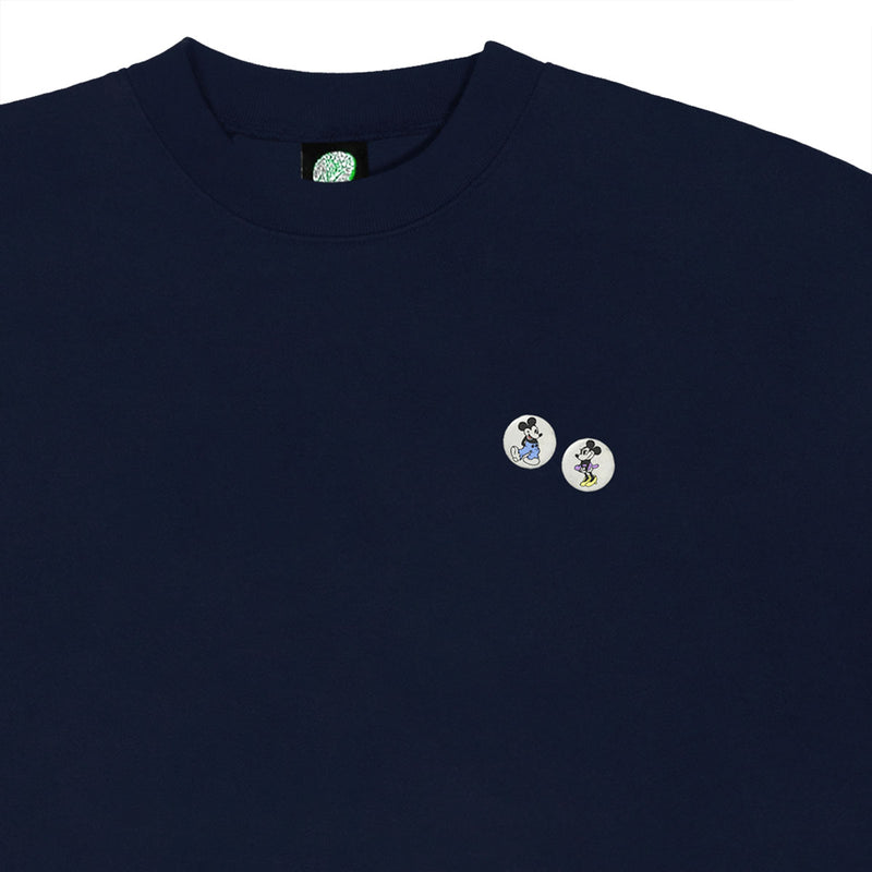 Violet Mickey Loves Minnie Crew Sweatshirt - Navy