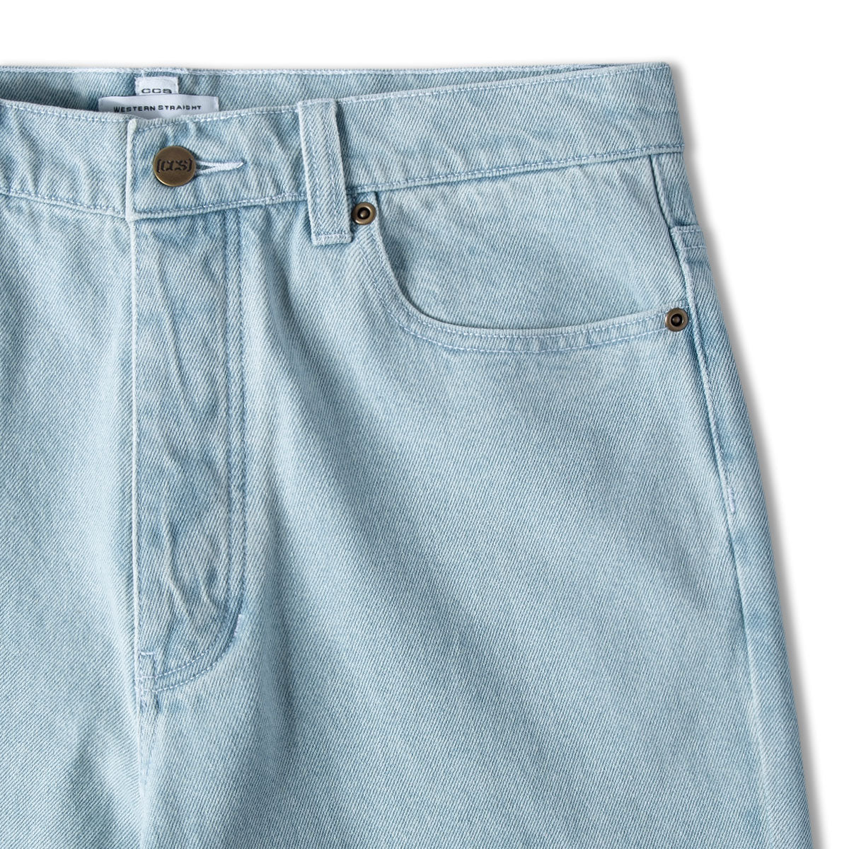 CCS Western Straight Denim Jeans - Bleach Wash image 6