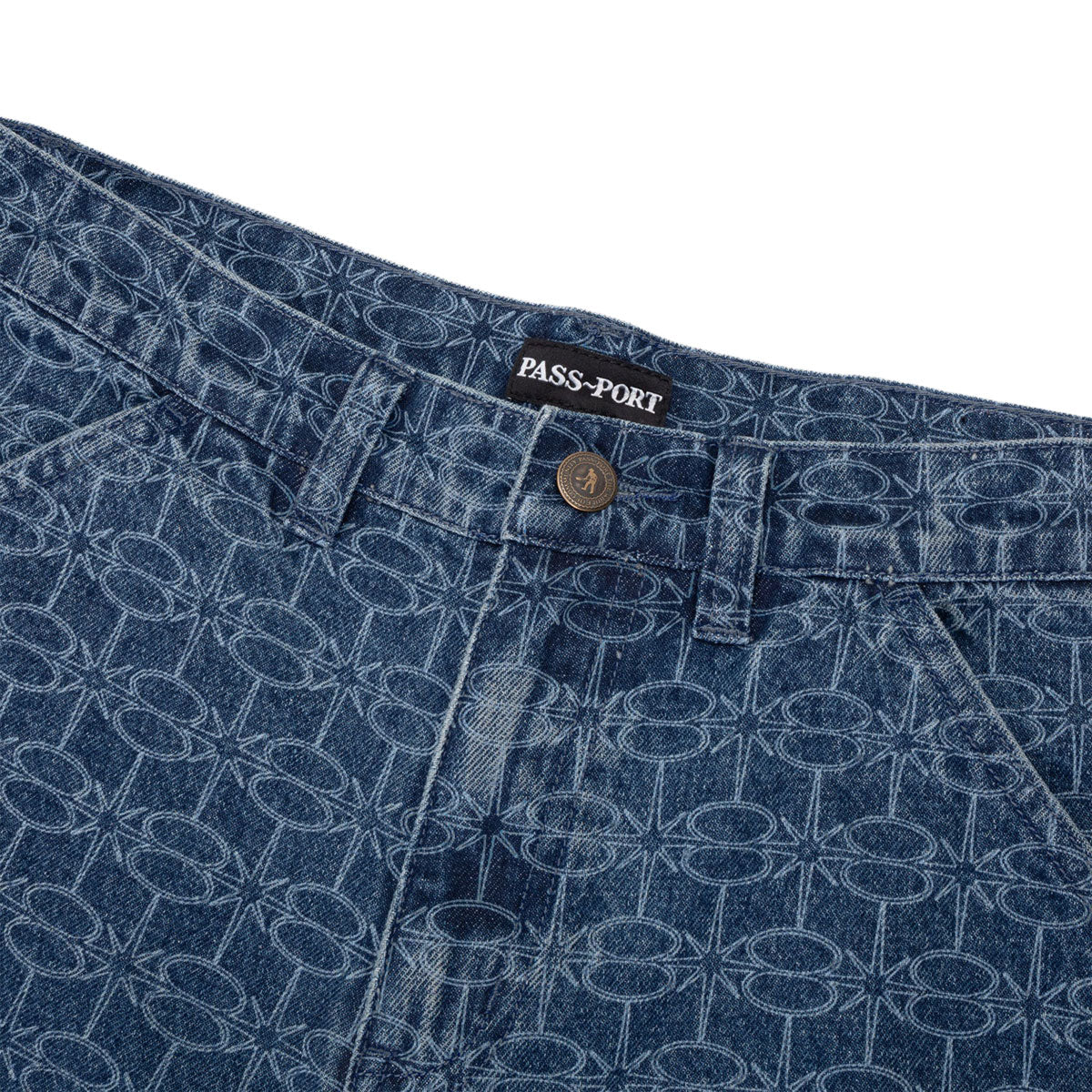 Passport Soap Sparkle Workers Club Jean Shorts - Washed Dark Indigo image 4