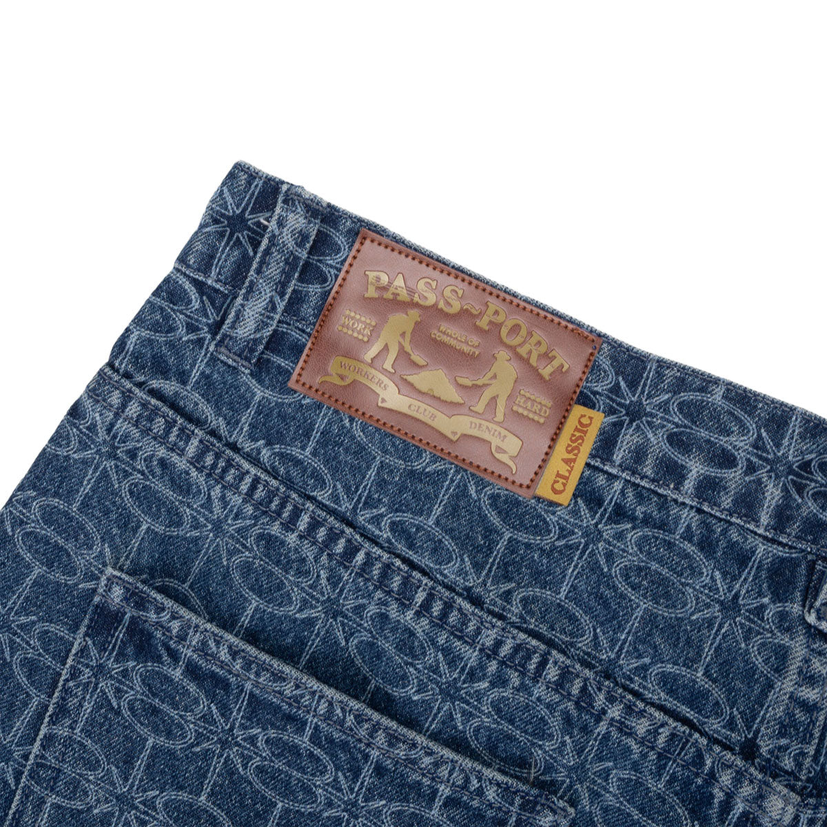 Passport Soap Sparkle Workers Club Jean Shorts - Washed Dark Indigo image 5