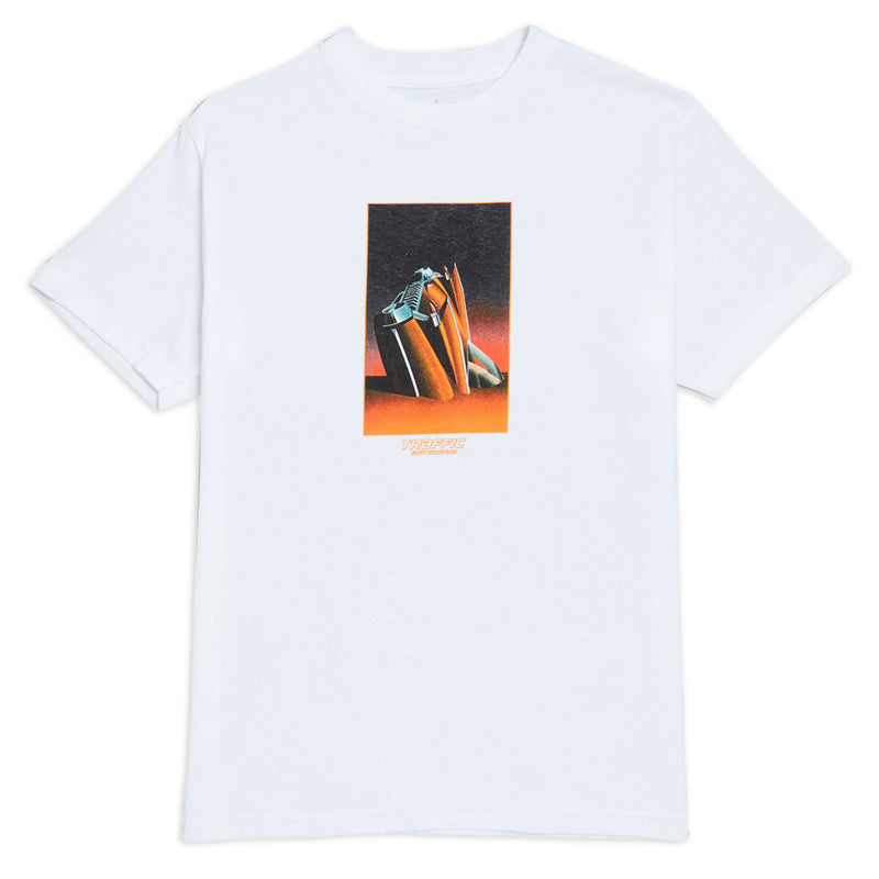 Traffic On The Beach T-Shirt - White