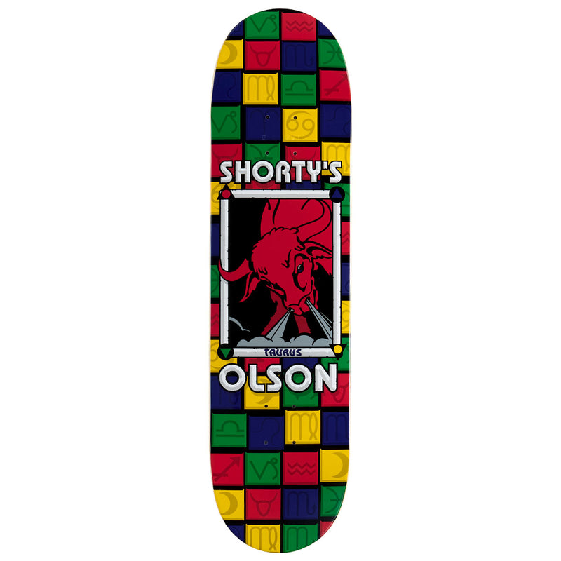 Shorty's Olson Red Taurus Skateboard Deck - 8.25