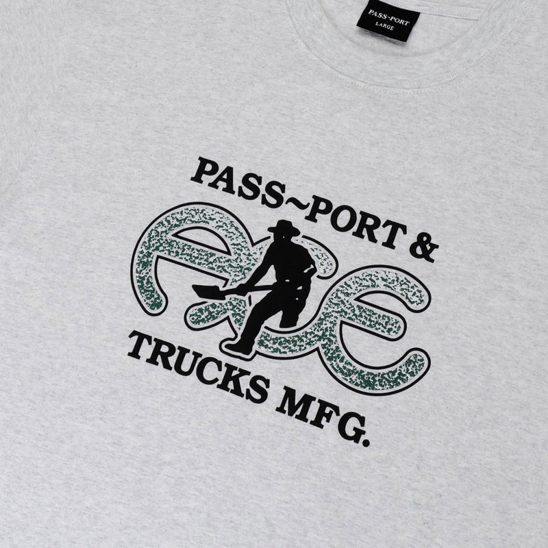 Ace x Passport Hammertone T-Shirt - Ash