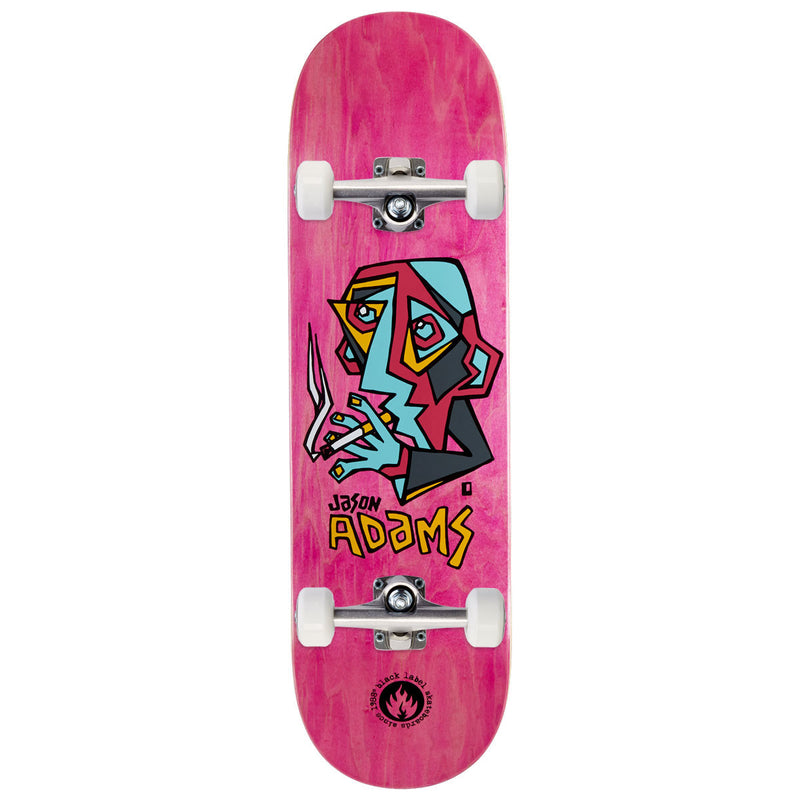 Black Label Jason Adams Smoking Section Skateboard Complete - Assorted Stains - 9.00