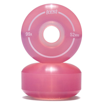 CCS Clear 99a Skateboard Wheels - Pink - 52mm