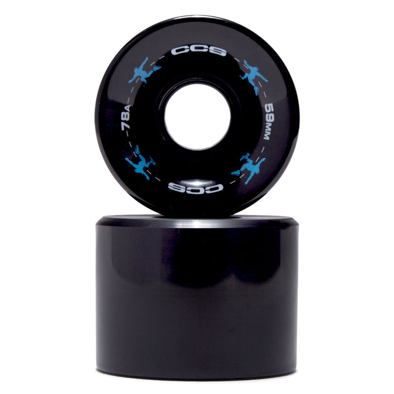CCS Retro Cruiser 78a Skateboard Wheels - Black - 59mm