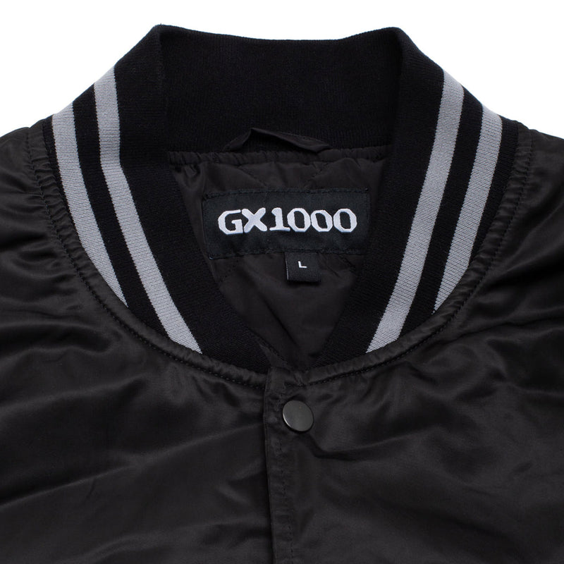 GX1000 Satin Bomber Jacket - Black