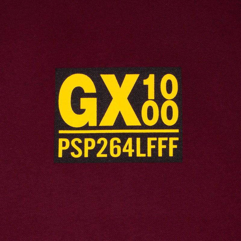 GX1000 PSP Hoodie - Burgundy/Yellow Font