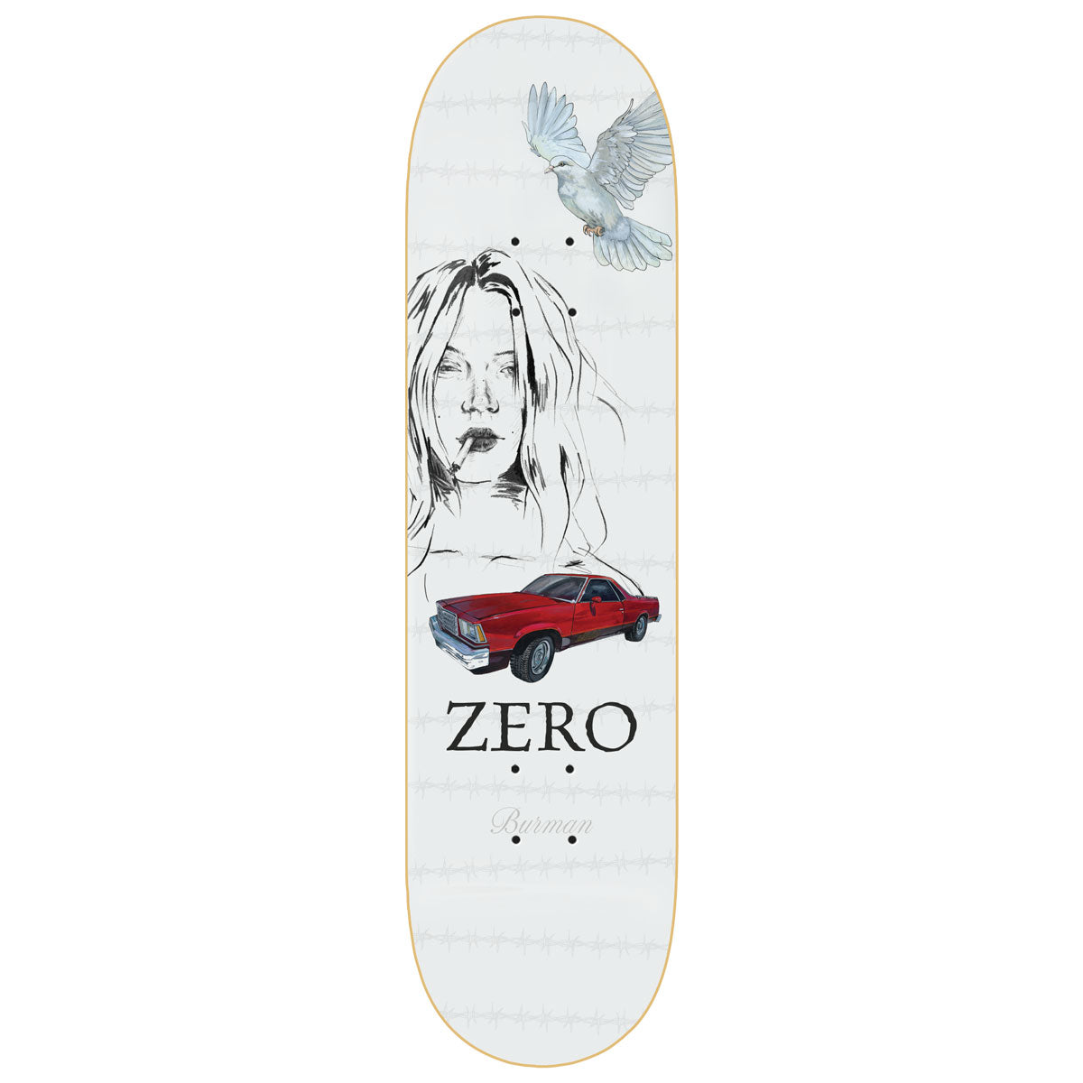 Zero Fast Times Burman Skateboard Deck - 8.50