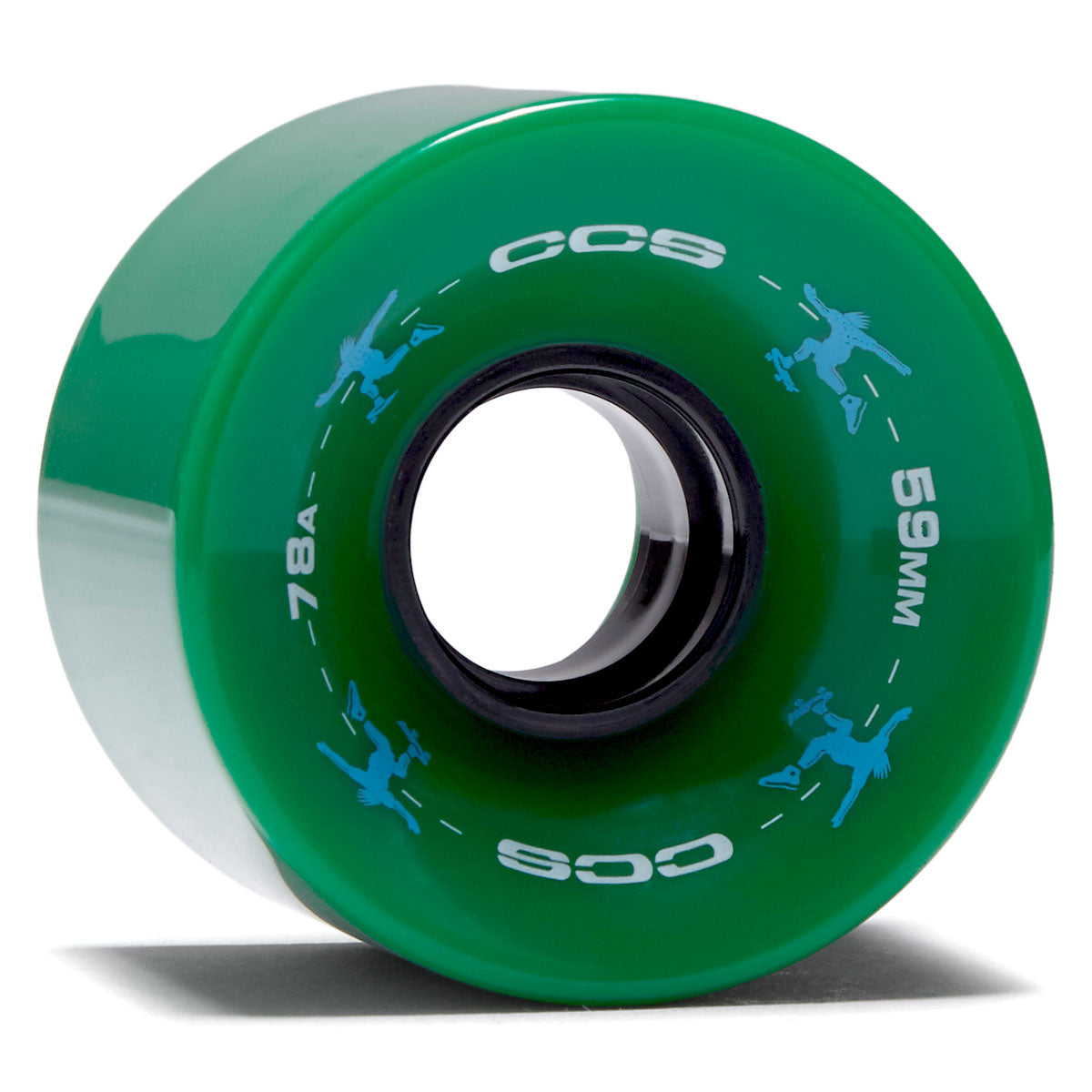 CCS Retro Cruiser 78a Skateboard Wheels - Green - 59mm image 1