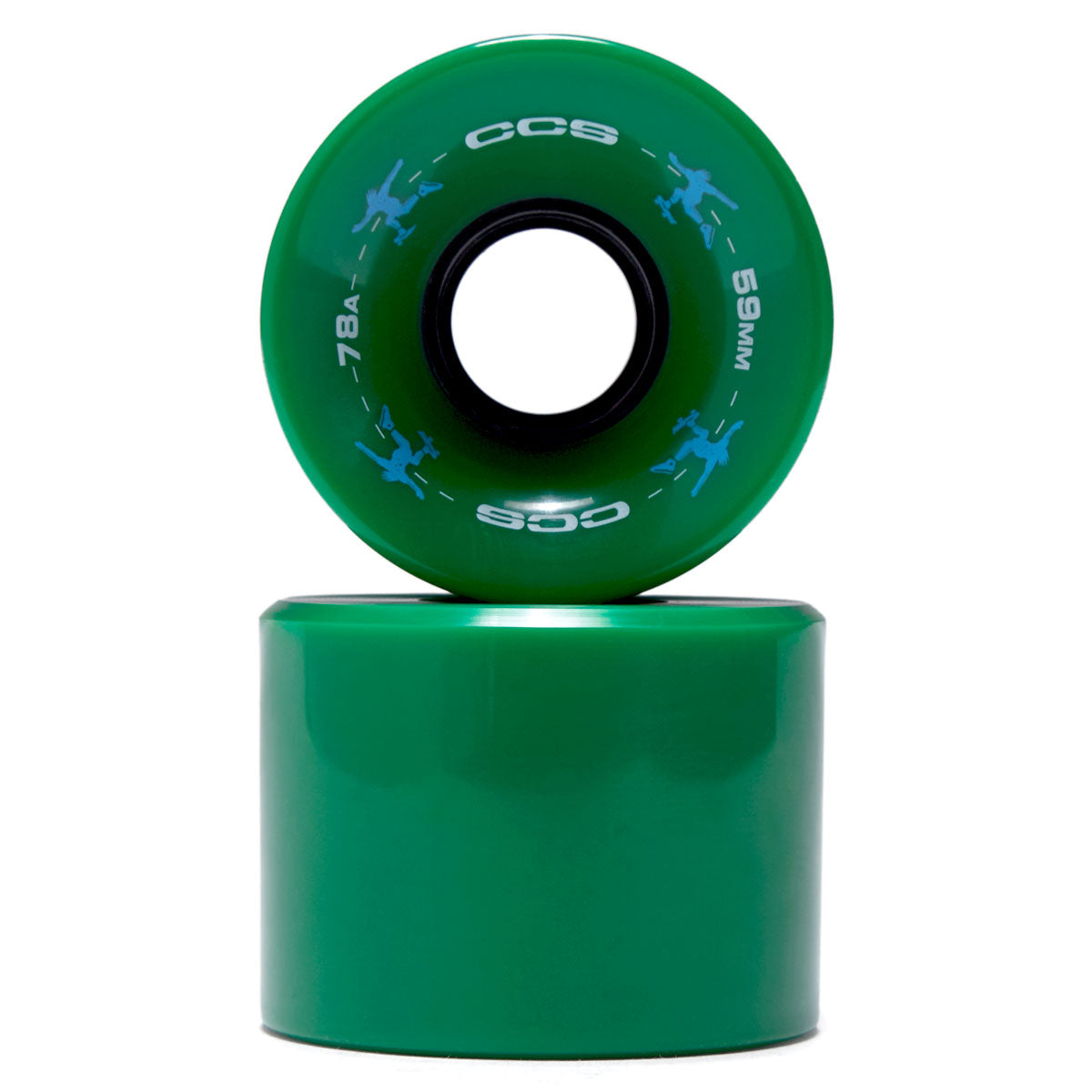 CCS Retro Cruiser 78a Skateboard Wheels - Green - 59mm image 2