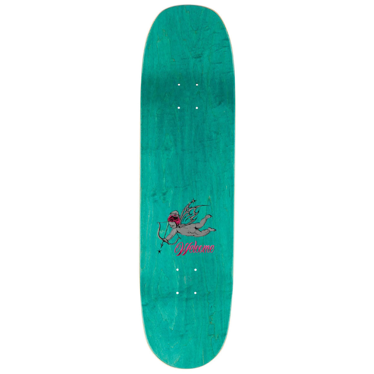 Welcome Cupid Evan Mock On A Moontrimmer 2.0 Skateboard Deck - Blue Glitter - 8.60