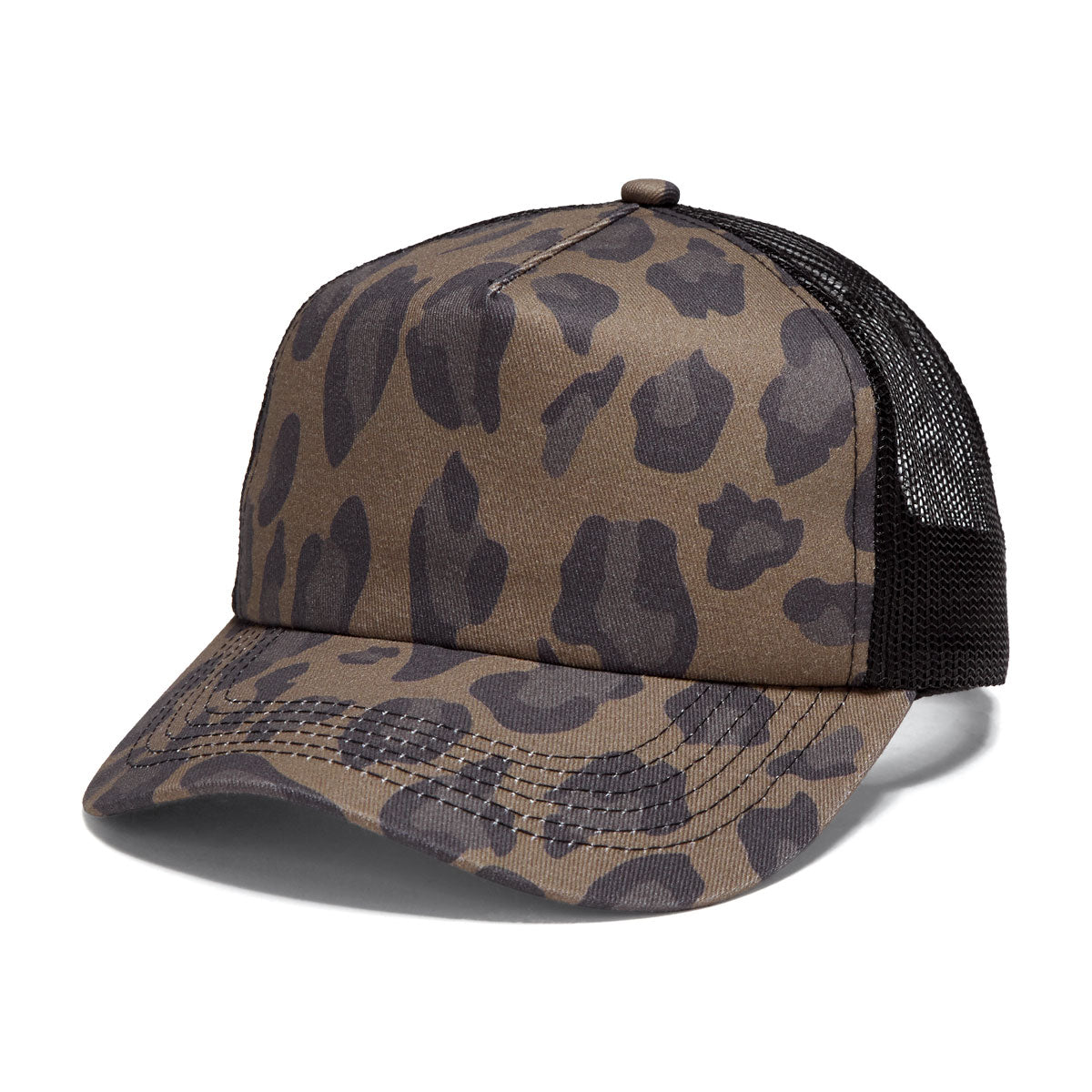 Seahawks Leopard Patch Trucker Hat - Tan & Black Leopard Football Patch Hat main image 4
