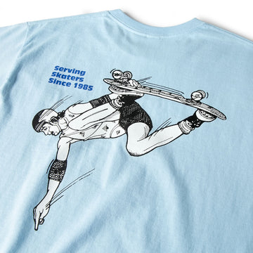 CCS June 1985 Ad T-Shirt - Light Blue/Black