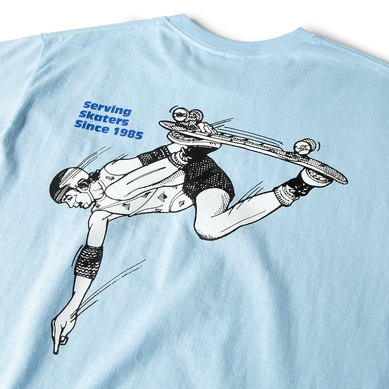 CCS June 1985 Ad T-Shirt - Light Blue/Black