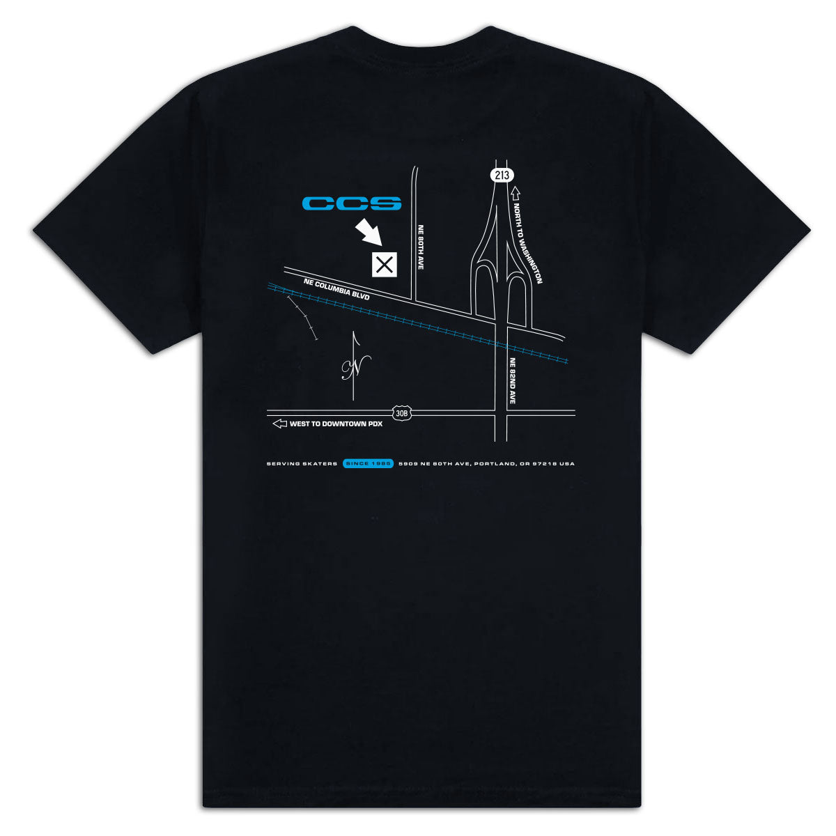 CCS Portland Shop T-Shirt - White/Blue