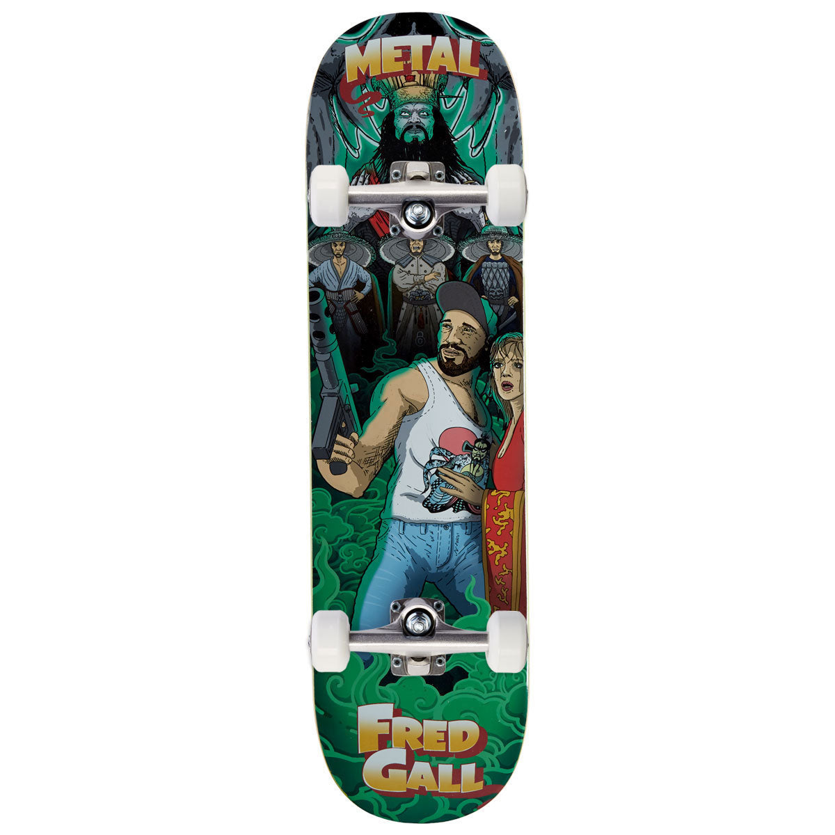 Metal Fred Gall Big Trouble Skateboard Complete - 8.50