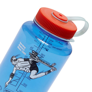 CCS June 1985 Wide Mouth Nalgene Water Bottle - Blue/Orange - 32oz