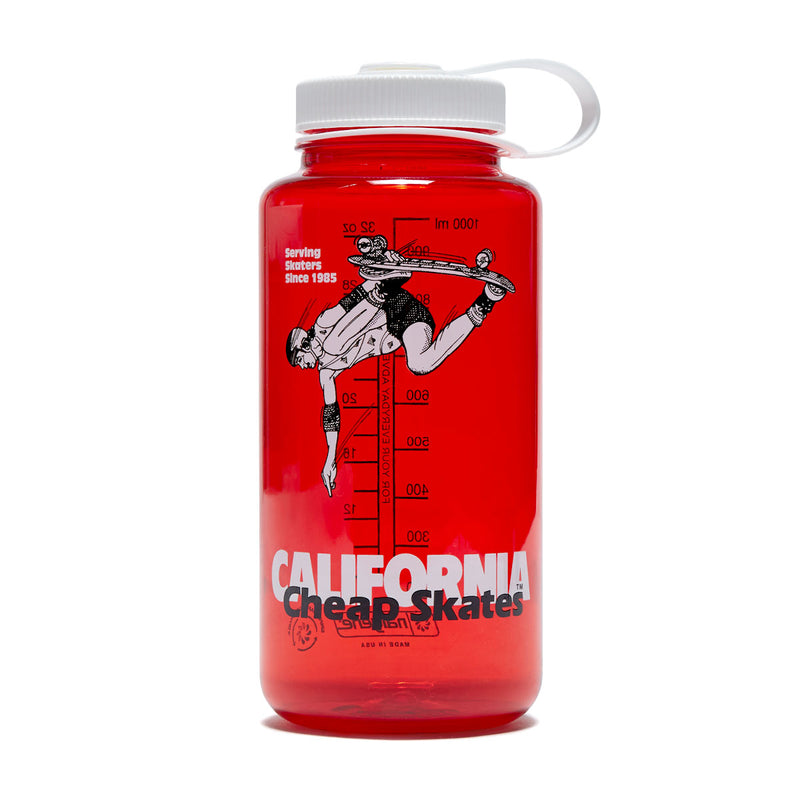 CCS June 1985 Wide Mouth Nalgene Water Bottle - Red/White - 32oz