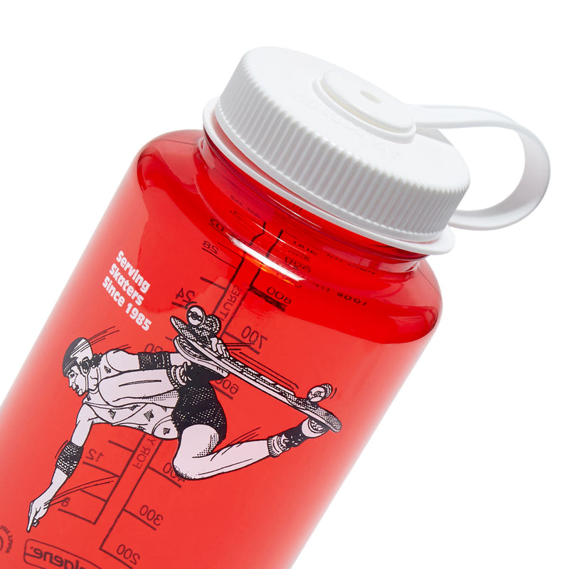 CCS June 1985 Wide Mouth Nalgene Water Bottle - Red/White - 32oz