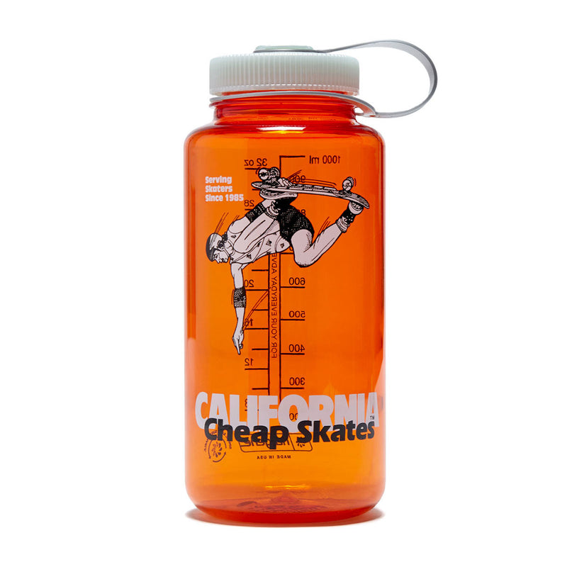 CCS June 1985 Wide Mouth Nalgene Water Bottle - Orange/Platinum - 32oz