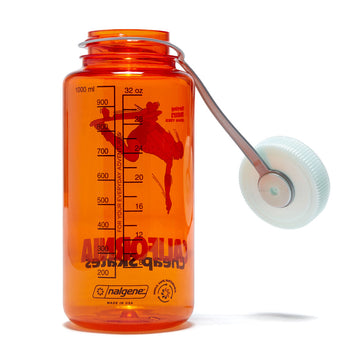 CCS June 1985 Wide Mouth Nalgene Water Bottle - Orange/Platinum - 32oz