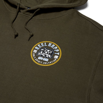 Reel Happy Maguro Hoodie - Olive Green