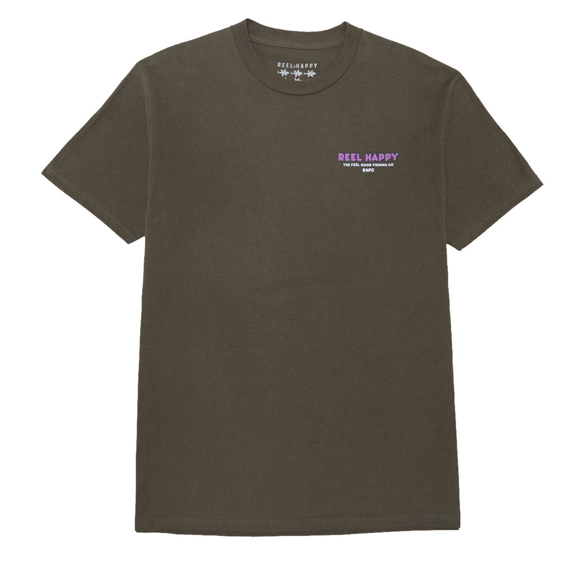 Reel Happy Good Times T-Shirt - Olive Green image 2