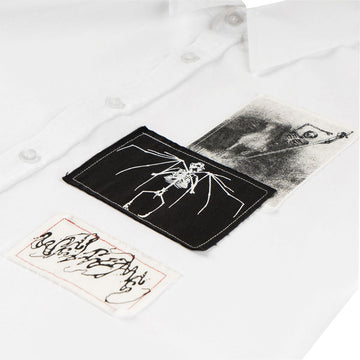 Welcome Bygone Oxford Patches Long Sleeve Shirt - White