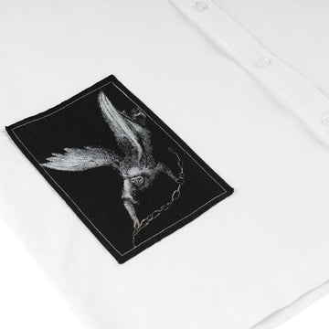 Welcome Bygone Oxford Patches Long Sleeve Shirt - White
