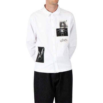 Welcome Bygone Oxford Patches Long Sleeve Shirt - White